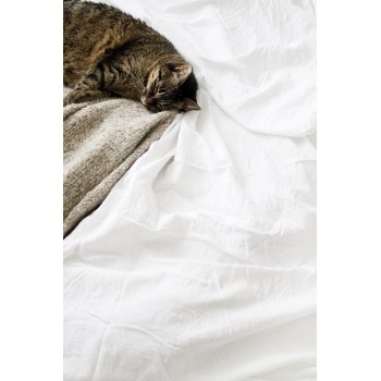 WHITE BED LINEN SET (2 pillowcases, bed sheet, duvet cover) WHITE BED LINEN SET (2 pillowcases, bed sheet, duvet cover)